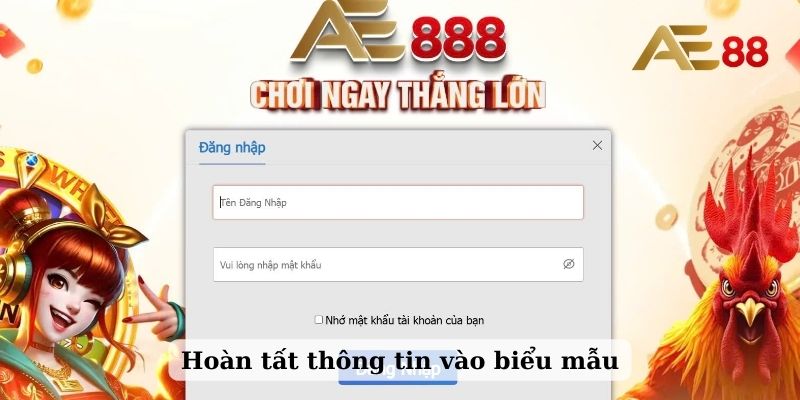 Hoàn tất thông tin vào biểu mâuc